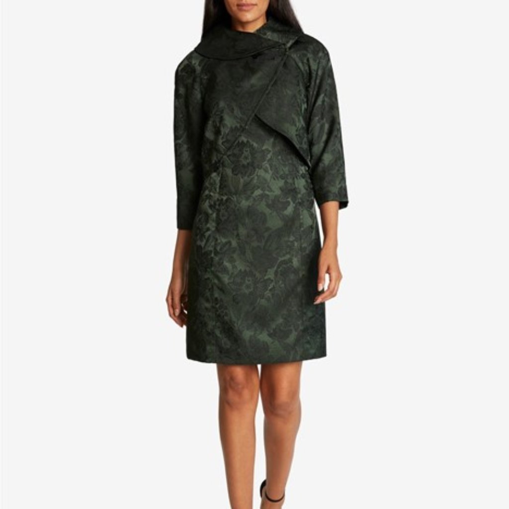 Tahari Floral Jacquard Dress